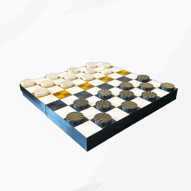 Klassiek Dambord met Luxe Speelstukken